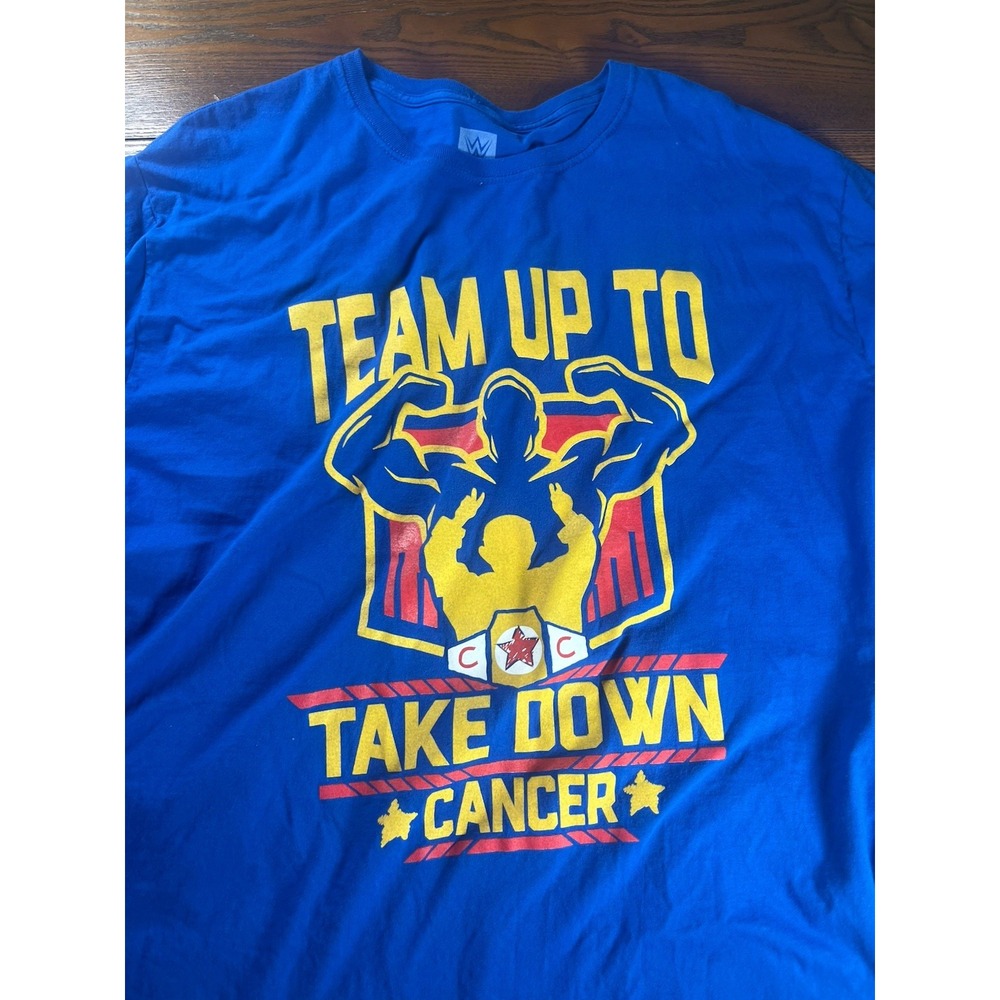 WWE T-shirt Team Up To Take Down Cancer Mens Size 3XL Connor's Cure Wrestling